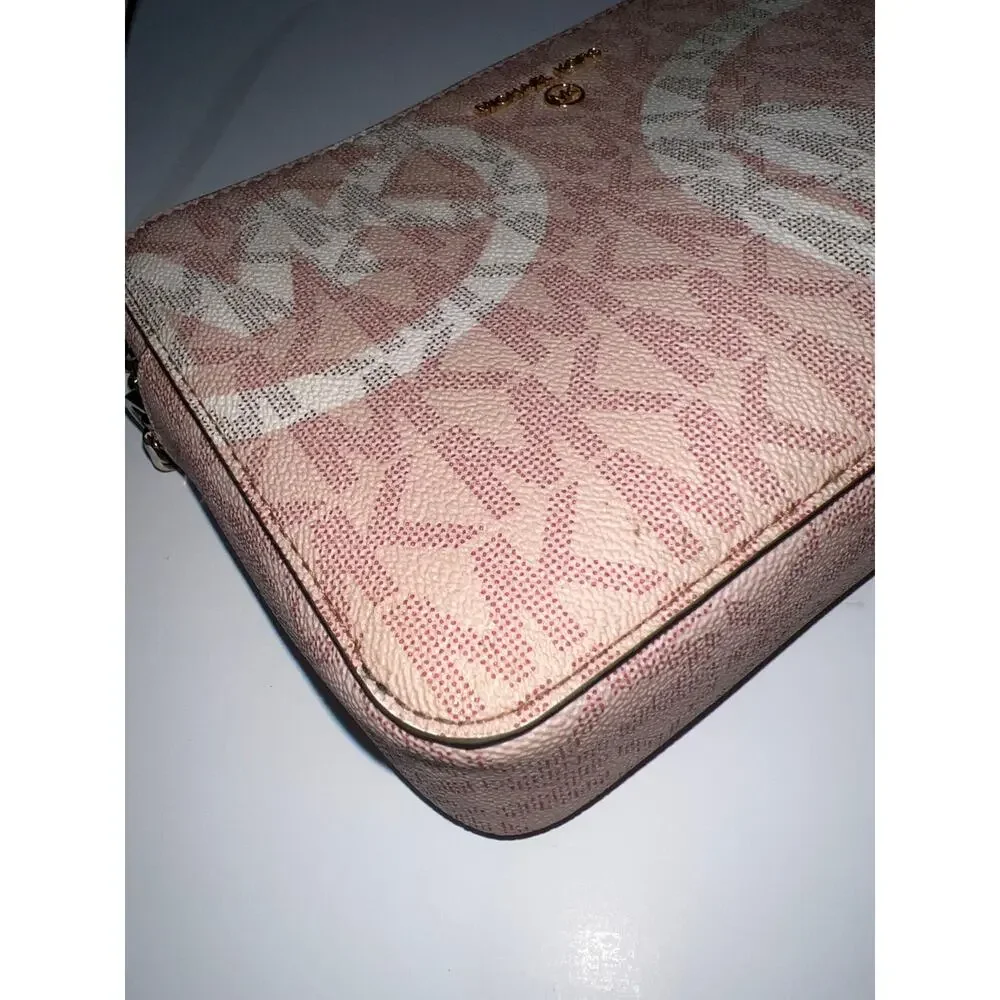 Sale !! Michael Kors Pink and Cream Crossbody Bag